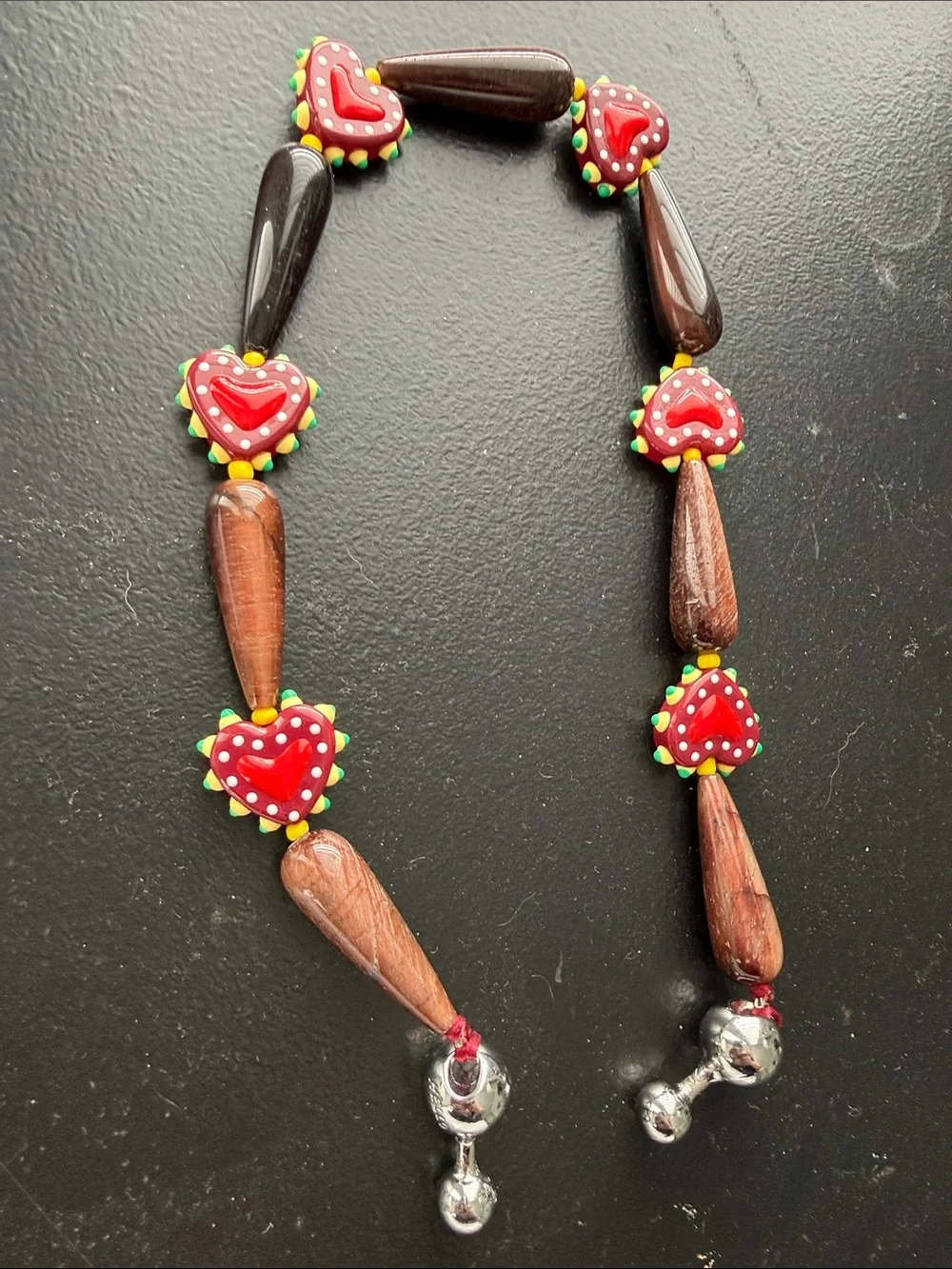 Ossa New Ossa New York Western Heart Red Agate Wristlet Phone Chain